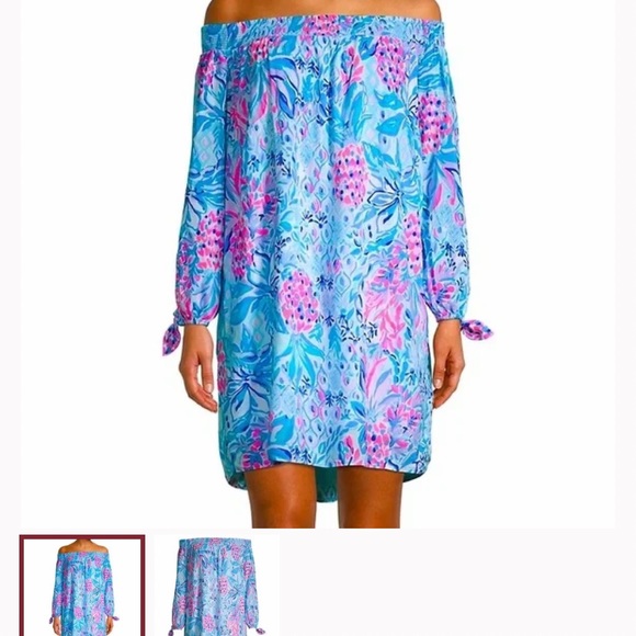 Beautiful Lilly Pulitzer off shoulder MaryEllen Dress. - Picture 4 of 8